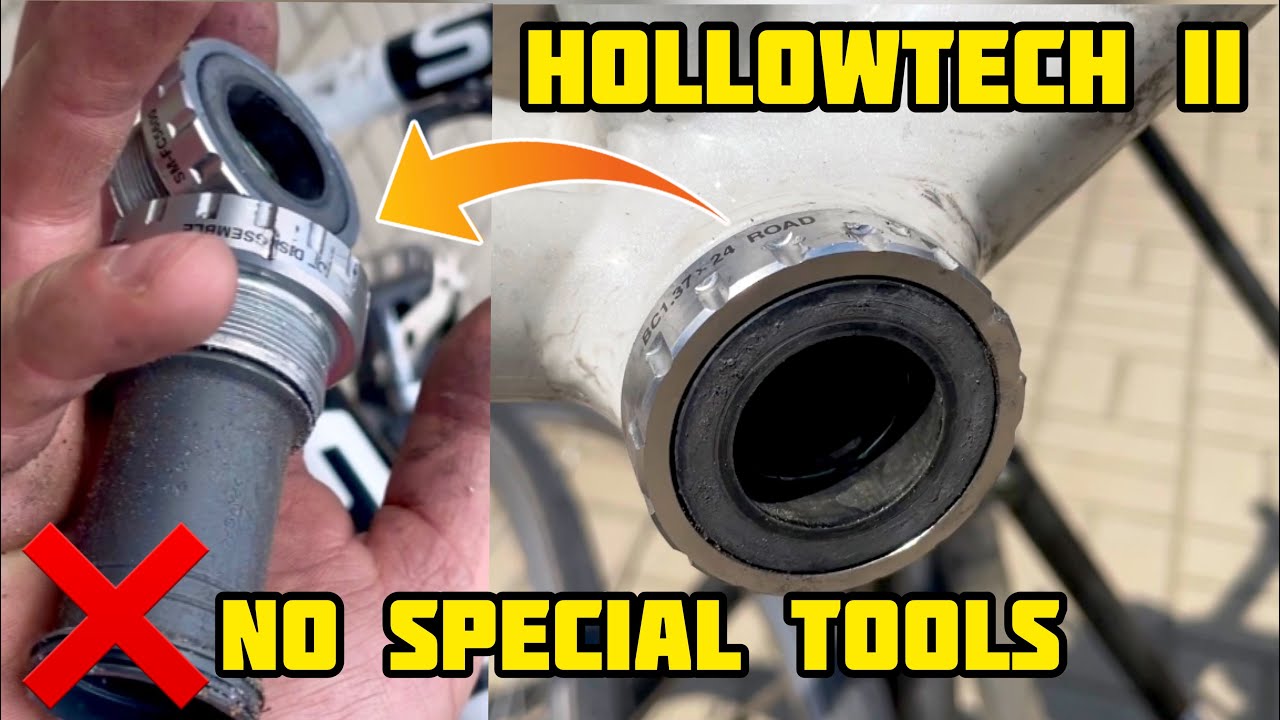 How To Remove Hollowtech Ii Shimano Bottom Bracket Without Special Tools  🧰? - Youtube