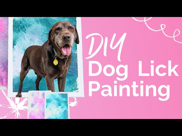 Paint With Your Dog: Peanut Butter Lick Painting Diy Tutorial - Youtube